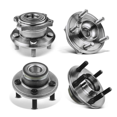 Front And Rear Wheel Bearing And Hub Assembly Kit For Dodge Charger 2006 Through 2009 Magnum 2005 Through 2008 And Chrysler 300 2005 Through 2009 RWD Five Lug
