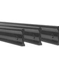 Heavy Duty Anodized Aluminum Straight Edge Ruler Set, three black rulers close-up, suitable for precision checks in woodworking.
