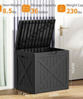 36 Gallon Outdoor Deck Box Waterproof Lockable Resin Storage Chest for Patio Cushions, Garden Tools, Pool Accessories
