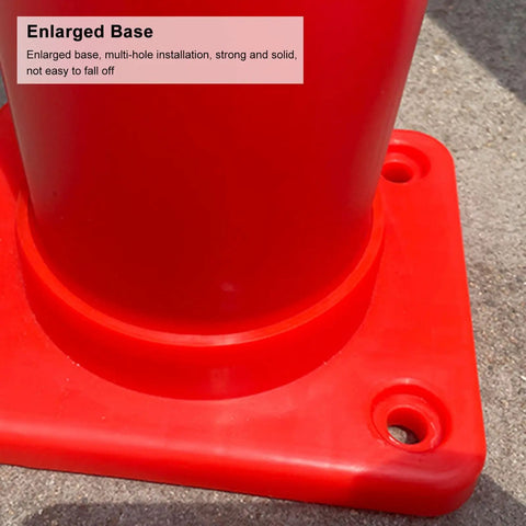 Top Shelf Plastic Safety Bollard Posts Built Tough With Killer Visibility Featuring A No Sweat Removable Base For Construction Sites And Parking Lots Red White Four Pack