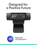 No Drama Hd Webcam Delivering Crisp 1080P Video At Dead Smooth 30Fps Features Quick Autofocus And Sweet Low Light Boost Perfect For Streamers Or Chill Game Chat Hangouts On Laptop Or Desk In Sleek Black, front view with logo