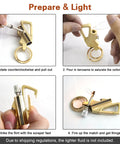 Instructions for using 2 Pack Permanent Match Lighters With Multitool Keychain And Bottle Opener For Camping And Hiking