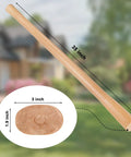 Two Pack Beech Wood 35 Inch Pick Axe Handle Replacement For Heavy Duty Pickaxe And Mattock Tools showing handle dimensions.