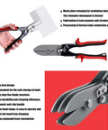 Five Blade Metal Sheet Crimping Tool in steel with ergonomic nonslip handle for gutter and pipe systems, heavy duty secure lock design.