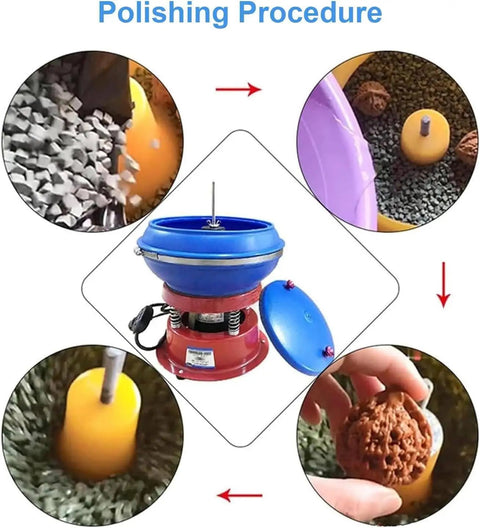 Electric Vibratory Tumbler For Metal Polishing With Three Liter Capacity Fast Spiral Rolling Boss Level Finish For Deburring