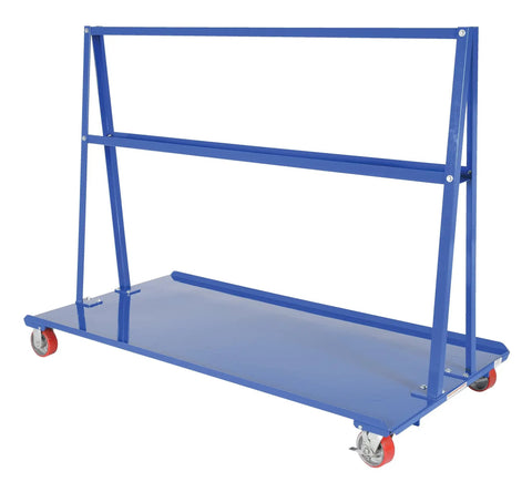 A-Frame Panel Truck for Moving Large Sheets, Heavy-Duty 36x72 Inch Steel Deck, 2000 Lbs Capacity, Poly-On-Steel Wheels