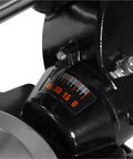 Close-up of 45-degree miter bevel scale on 15 Amp 10 Inch Sliding Compound Miter Saw With Laser For Seriously Precise Cuts Crosscut Boards Up