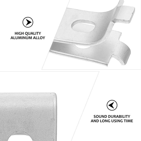 Close-up view of Adjustable Shelf Support Clips Clamp Aluminum Alloy Set highlighting quality and durability.