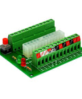24-20 Pin ATX DC Power Supply Breakout Board Module with Standby and Power LEDs, latching power button, 24 Amp terminal blocks