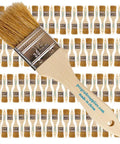 96 Pack 1.5 Inch Chip Paint Brushes For Painting And Staining with solid wood handles displayed in a grid pattern
