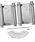 Heavy Duty Double Action Spring Hinges Built Tough As Nails With Rust Proof Stainless Steel For Smooth Self Closing Swing Doors 2 Piece Set