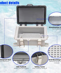 Clear Outdoor Waterproof Electrical Box IP67 ABS Plastic Small Project Enclosure With Hinged Transparent Cover 5.9x3.9x2.8 Inches