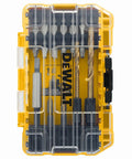 Tough Grip 27 Piece Screwdriver Bit Set And Impact Drill Driver Bits With Heavy Duty Torsion Zone Technology For 40X More Impact Resistance T20 Through T40 Star Bits Laser Size ID Quarter Inch Shank For Impact Drivers in a yellow plastic case