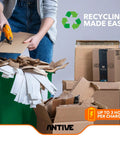 User cutting cardboard with Slick Cordless Electric Fabric Scissors And Heavy Duty Cardboard Cutter With Two Swappable Blades.
