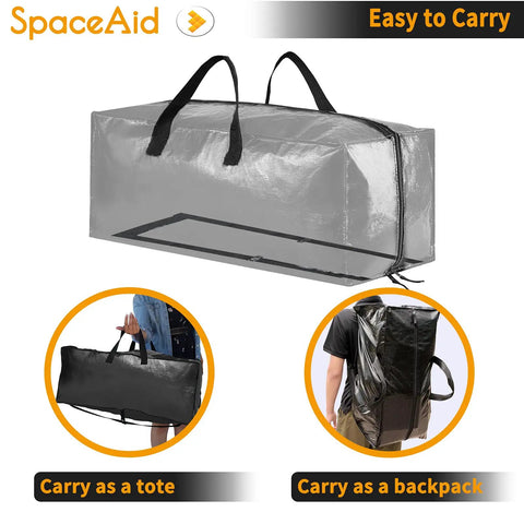 Heavy Duty Moving Bags 8 Pack Large Storage Totes With Backpack Straps And Tough Handles And Zippers For Moving And Dorm Organization