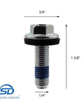 Washer Agitator Bolt Replacement With Rubber Gasket One And Three Eighths Inch Long Five Sixteenth Inch Head Ready To Swap