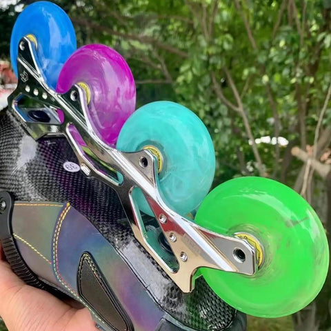 Inline Skate Wheel Replacement Set 83A 72Mm 76Mm 80Mm Durable PU Wheels For Indoor Outdoor Street Skating With Gummy Grips