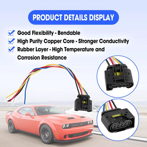 High Conductivity Fuel Pump Connector Wiring Harness Replacement 72182609365 For Dodge Challenger Charger Magnum Chrysler 300 2005-2023