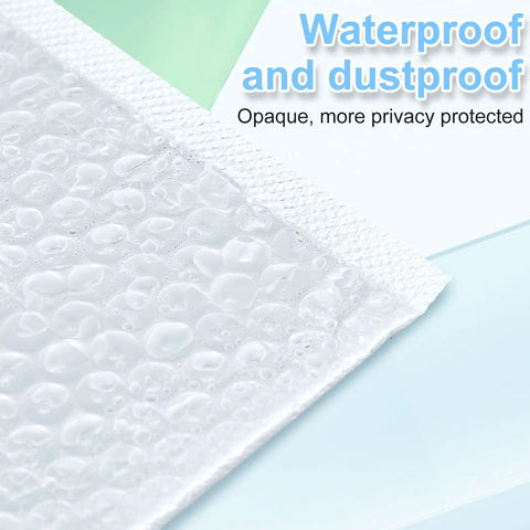 Close-up of Extra Large 12 By 16 Inch Bubble Mailers Pack Of 10 Self Adhesive Cushioned Padded Envelopes highlighting waterproof texture.