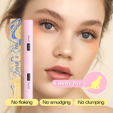 Bond And Seal 2 In 1 Lash Glue Waterproof With Strong Hold For DIY Cluster Eyelashes Long Lasting Adhesive, woman using product