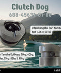 Clutch dog replacement for Yamaha outboard motors (1994–2001, 50–90 HP); metal gear-style component