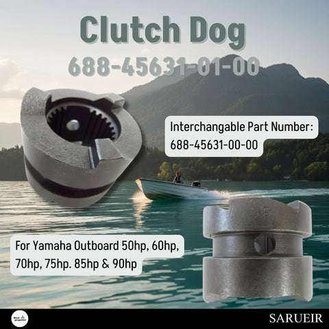 Clutch dog replacement for Yamaha outboard motors (1994–2001, 50–90 HP); metal gear-style component