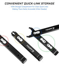 Multi Function Master Link Pliers With Remover Tire Levers Chain Hook And Storage Links For MTB Road And BMX Bikes displayed