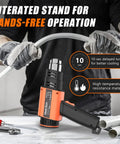 Beast 1600W Heat Gun With Dual Temperature Settings 572F And 1112F 5 Nozzles Cordless Fast Heating, being used for PVC wrapping