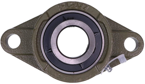 Front view of One And One Quarter Inch Two Bolt Flange Bearing With Precision Bore and 2 Bolt Mount, UCFL Series for machinery use