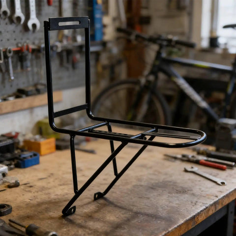 Front Fork Cargo Rack For Bikes: Go-To Gear For Bikepackers And Commuters, Fits 34-40mm Forks, Easy Quick-Install, Steel Construction