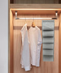 Roomy Over Door Hanging Shoe Storage Organizer Built Tough With Nonwoven Multi Pocket Closet Wardrobe Bag For Straightforward Space Saving Home Organization Essentials in a closet.