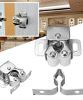 6 Self-Adjusting Double Roller Ball Door Catches Made From Durable Alloy Steel For Cabinets And Drawers To Keep Stuff Secure And Tight Without Any Gaps Or Loose Fits Around The House - close-up view.