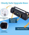 Heavy Duty Anti Vibration Floor Mounting Base Kit For Mini Split Air Conditioning Systems And Condensers Rubber Pads Support Up To 1000lbs details showing shock absorption parts and solid rubber materials.