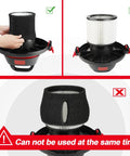 Foam Sleeve Filter Replacements For Most Wet Dry Vacuum Cleaners 5 Gallon And Up 5 Pack instruction guide with usage warnings
