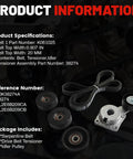 Premium Drive Belt Tensioner Idler Pulley Serpentine Kit For 05-10 Ford F150 And 09-14 Expedition With Big Block Engines To Fix Noisy Whining And Keep Your Ride Running Smooth Like New Without Any Dreadful Stops Or Screeching Sounds While Out On The. black serpentine belt kit with tensioner and idler pulleys, 20 mm width