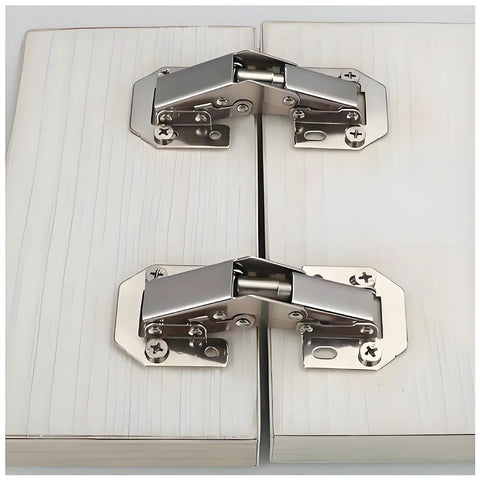 Two Piece Hidden Soft Close Cabinet Hinges For Kitchen Surface Mount Easy Install No Pre Drilling 90 Degree Opening