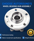 Front view of Wheel Hub Assembly 513253 With ABS Replacement For Audi A3 Q3 TT Beetle Jetta Golf GTI Passat Tiguan CC Eos Rabbit Golf R