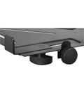 Close-up of Flat Top Laptop Shelf For Mic Stands With Ventilated Design And Adjustable Tabs, featuring solid dope mount MSA5000.