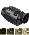 Thermal Imaging Monocular Night Vision Telescope With 64MP 28X Zoom, 4K Video, macro lenses, black and compact design