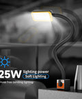 Hella Bright Led Machine Work Light With Rock Solid Magnetic Base And Flexible Gooseneck Shaft illuminates workspace with 25W power.