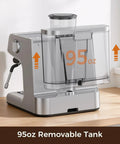 Level Up Your Daily Grind With This 15 Bar Dual Boiler Espresso Machine featuring a 95 oz removable water tank.