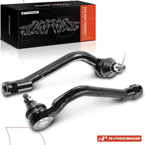 Front Outer Tie Rod End Fits Hyundai Sonata Tucson Azera And Kia Sportage Optima Replacement Steering Tie Rod For 2011 2012 2013 2014 2015 2016 2017 Models Durable Performance For Your Ride, black steel pair
