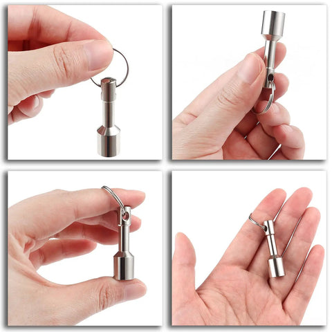Keychain Magnet For Testing Brass And Jewelry, Pocket Neodymium Magnetic Tester For Iron Nickel Cobalt, Gold Or Silver Color, Ferrous Metal Verification Magnet And Hanging Keys Holder D12mm
