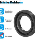 nitrile rubber shaft seal with excellent oil and temperature resistance for industrial applications