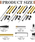 Colarr 20-pc 7mm Slimline Pen Kit components with refills, gold/silver tubes and bushings for wood turning
