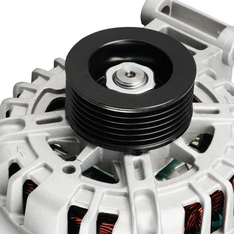 Close-up of Beefed-Up 12V 125Amp Alternator Upgrade For Chevy Colorado Canyon H3 And H3T 07-12 2.9L 3.7L With 6-Groove CW Pulley