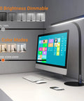 All In One Tall Flexible LED Desk Lamp With Gooseneck, 1000LM, 10W, 3 Color Modes And 30 Brightness Levels at work desk