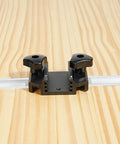 Pro Grade Aluminum T Track Positioning Jig For Woodworking on a wooden surface, showing locking mechanism for thin strips guide