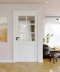 36 By 80 Inches Clear Glass Slab Interior Door With Six Lite Look For Living Room Pantry Laundry Closet Pre Finished Paintable