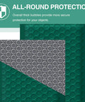 Cross-section of Ultramarine Green Bubble Mailers Set 6x10 Inch 25 Pack showing durable poly material and bubble padding